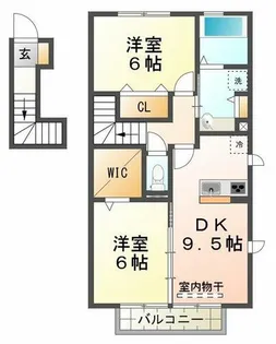 エルミタージュ【2階】の間取り