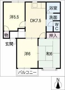 山の手ハウス【2階】の間取り