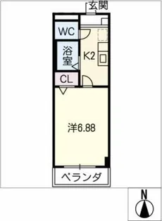 エコ・ファイブ守山【4階】の間取り
