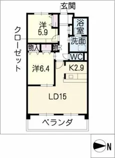 River Side【6階】の間取り