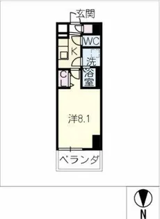 プレイズシード名駅北【2階】の間取り