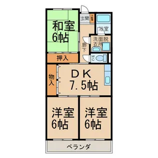 サンピース【3階】の間取り