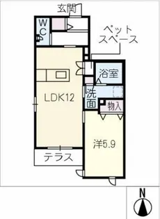 エクラージュ名駅【1階】の間取り