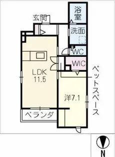 エクラージュ名駅【2階】の間取り