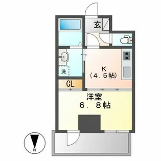 1Kの間取り画像