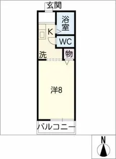 クレアール塩付【2階】の間取り