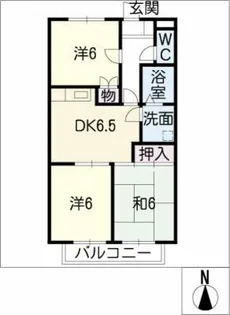 サープラススリーモリヤマ【2階】の間取り