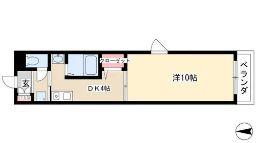 クレセール・サン【6階】の間取り
