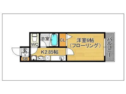 ホワイトシャトー大橋参番館【502号室】の間取り