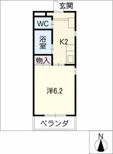 サンハイム森田【1階】の間取り