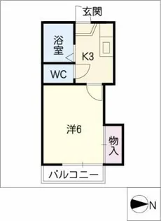 ジュネス宮東【2階】の間取り