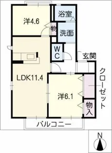 パークサイド【1階】の間取り