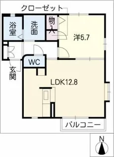 ピュアパルクシクーザA棟【2階】の間取り