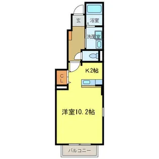 フィオーレ松ヶ丘【1階】の間取り