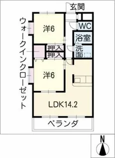インペリアル浦里C棟【2階】の間取り