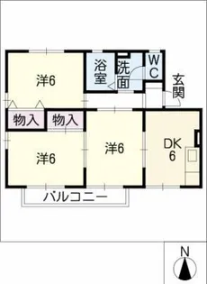 セジュール上野【2階】の間取り