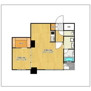 エンクレストベイ天神東III【6階】の間取り