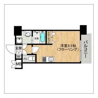 エンクレスト天神LIFE【4階】の間取り