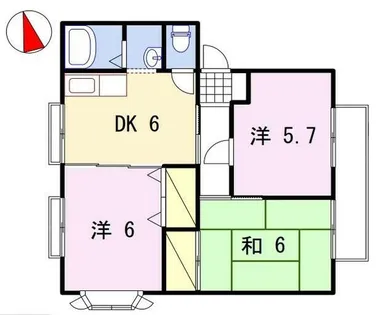 サンビレッジ北条【2階】の間取り