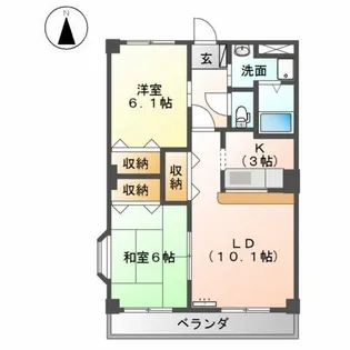 カーサ・リヴェール21【3階】の間取り