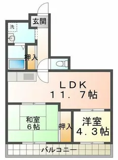 サムティ南多聞台【4階】の間取り