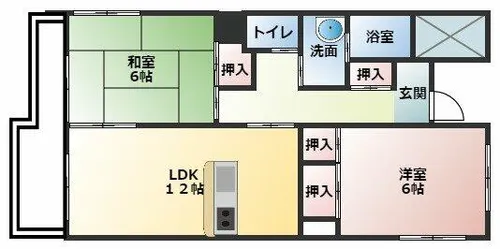 ベラヴィスタ福田【4階】の間取り