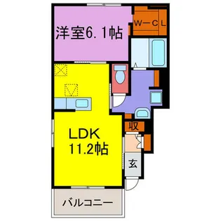 フェリア福新A・B【B101号室】の間取り