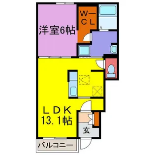 グランフィオーレA・B・C【B102号室】の間取り