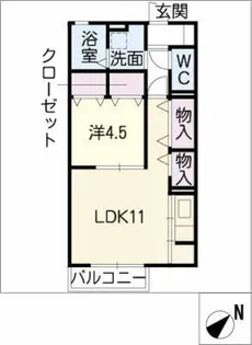ボヌールⅡ【1階】の間取り