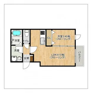 PORTA NOB 二日市【202号室】の間取り