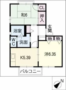 タウニーKATOⅢ【2階】の間取り