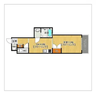 エンクレスト天神WING【11階】の間取り