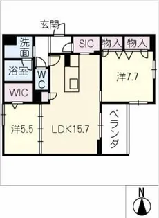 ベレオ伊勢山【2階】の間取り