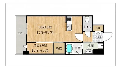 アルティザ博多ベイコート【8階】の間取り
