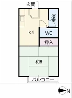 コーポ大喜C棟【1階】の間取り