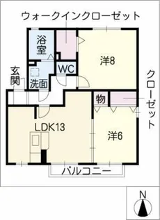 クレスト宮東 A棟【2階】の間取り