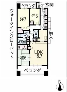 パークシティタワーズガーデンセントラルエア【3階】の間取り