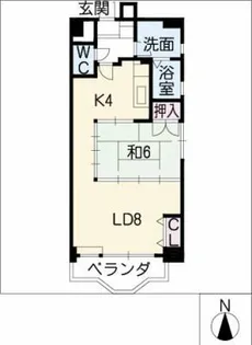 サンハイム池下【4階】の間取り