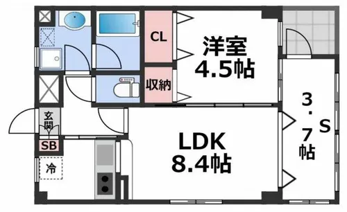 WESTRITZ巽(ウエストリッツタツミ)【1階】の間取り