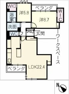 ヒュッゲ桜花【2階】の間取り