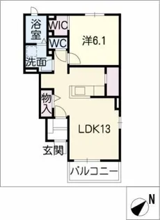 フローレス【1階】の間取り