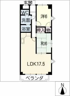 ラ・メゾンクレール【6階】の間取り