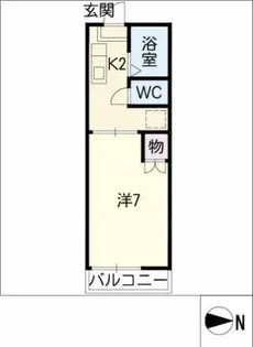 サンクス中橋良【1階】の間取り