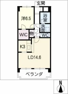 アンビエンテ松並【6階】の間取り