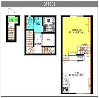 Velo MINAMIODAKA【203号室】の間取り