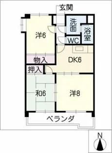 ベルテ21MIURA【3階】の間取り