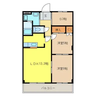 愛知県江南市飛高町泉【アパート】の間取り