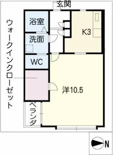 フローラルパレス【3階】の間取り
