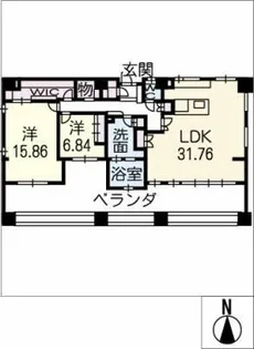 AREX丸の内【13階】の間取り