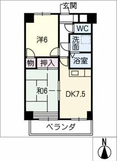 レスポワール応時【3階】の間取り